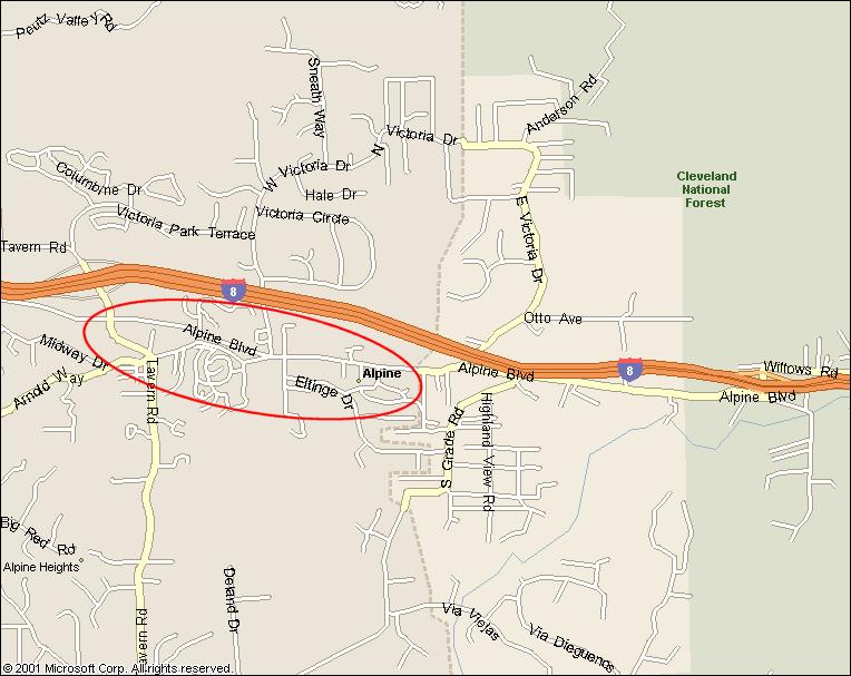 Map of Alpine