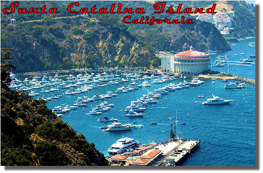 Avalon and the harbor & Casino on Catalina Island