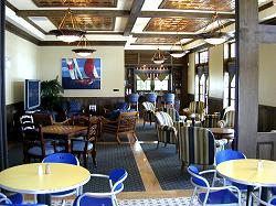 inside MiraBay community center, downstairs