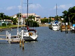Canal with sailboats