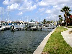 boats and canal along walkway