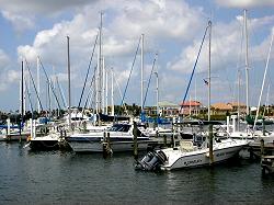sailboats in the bay