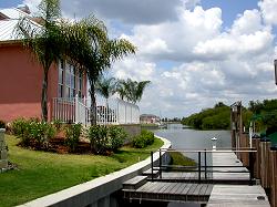 dock behind house
