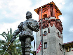 Statue of Ponce de Leon in St. Augustine square