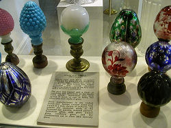 antique glass eggs