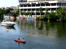 Tampa Tribune building on the river