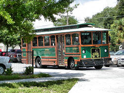 Lakeland downtown trolley car