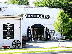 front of antique store