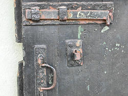 latch on iron door