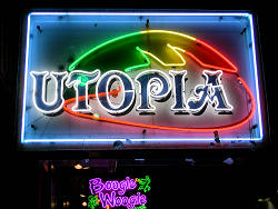 Utopia neon sign