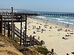 stairs to sand and surf, Pacific Beach