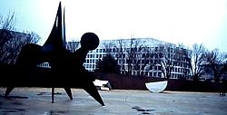 abstract public art in square
