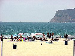 Coronado beach with view of Point Loma
