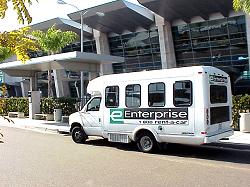 enterprise car rental van at airport