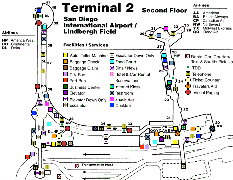 Map of San Diego Airport