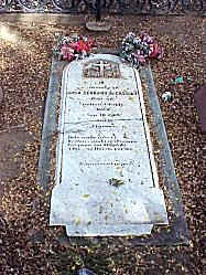 large gravestone on the ground