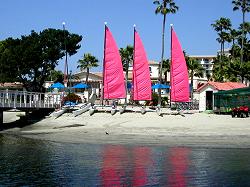 Rent a sailboat at the Hilton on Mission Bay in San Diego