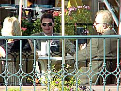 people enjoying outdoor cafe