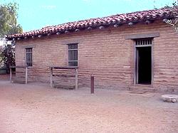 outside view of old adobe home