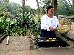 making cakes from Herb & corn flour