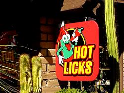 sign for Hot Licks store